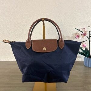 Domat Blue Nylon Tote Bag